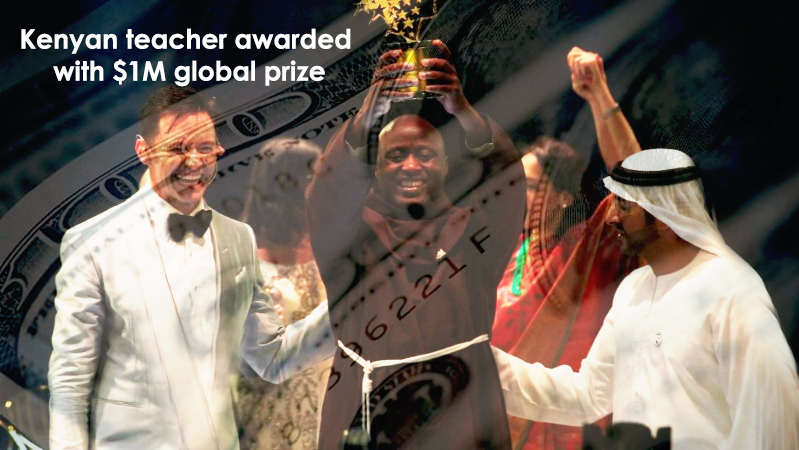Kenyan teacher awarded with global prize of 1 million dollar