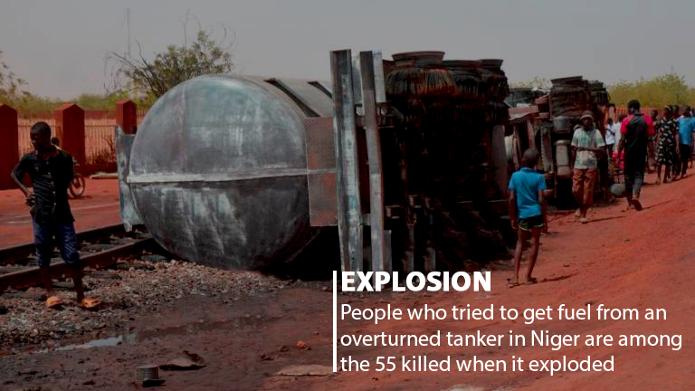 55 People Killed in Niger After Overturned Fuel Tanker Exploded