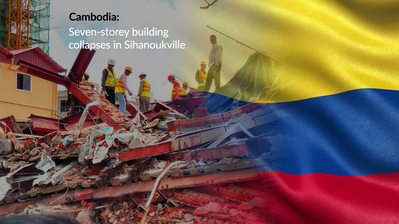Under-construction Seven-story Building Collapsed in Cambodia