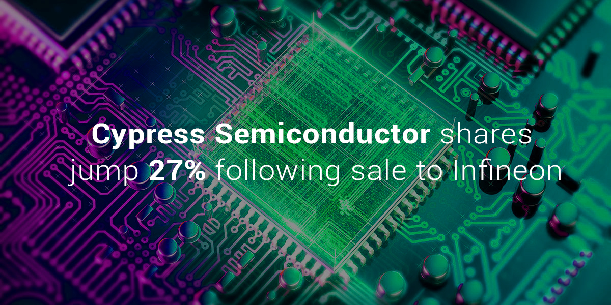 Shares of Cypress Semiconductor Raises 27% after Infineon Sale