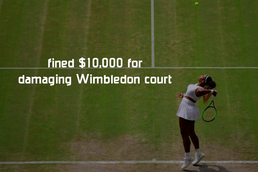 $10,000 fined to Serena Williams for damaging Wimbledon Court