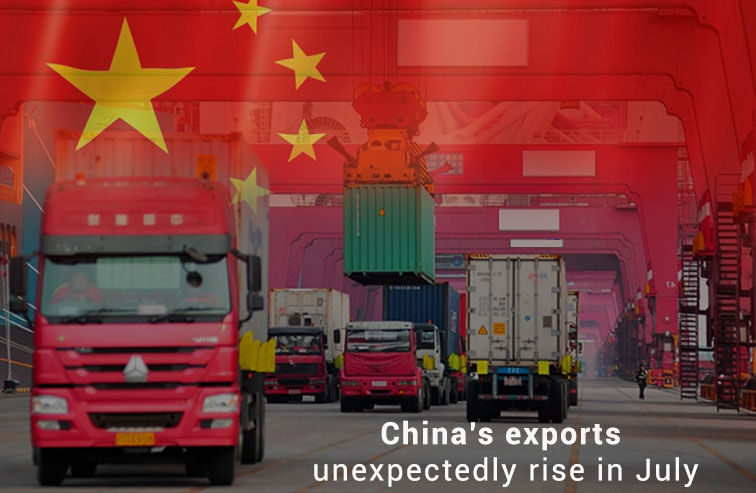 Exports of China Grow unexpectedly in July instead of more US Tariffs
