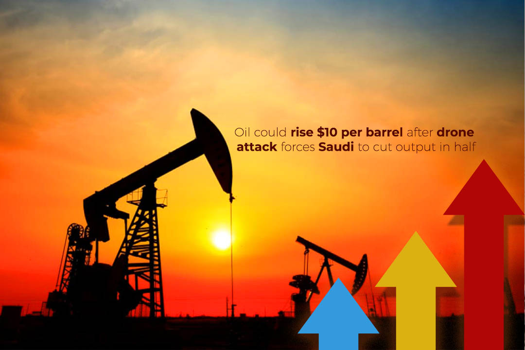 International Oil Prices could rise $10 per barrel after drone Attack