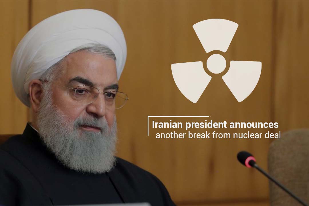 Hassan Rouhani of Iran declared another break from Nuclear Accord