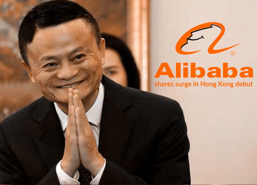 Alibaba shares upsurge in HK Debut, 2019 world’s major listing so far