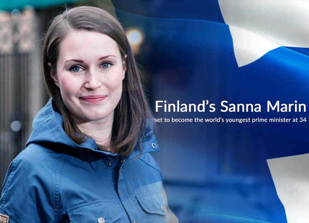 Finland's Sanna Marin selected to become the Youngest PM of the World