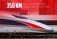 First 350kph Driverless Bullet Train of the world started service in China