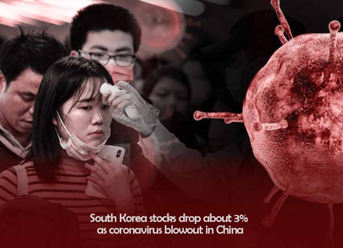 Stocks of South Korea Declines 3% after coronavirus outbreak