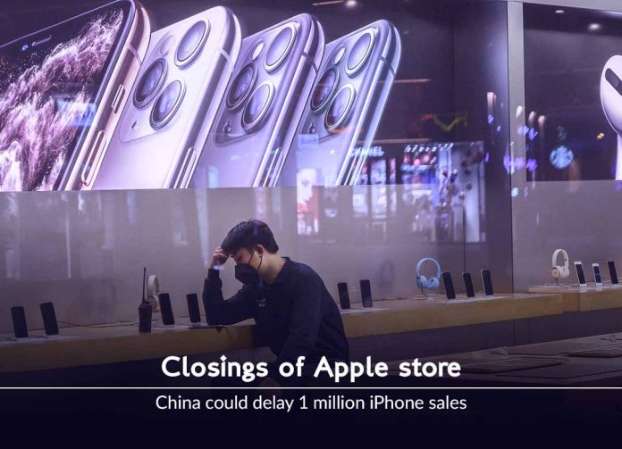 Closings of Apple store in China could delay one million iPhone sales