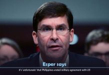 Disappointed after Philippines terminate the military pact with US - Esper