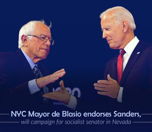 NY City Mayor De Blasio endorsed Bernie Sanders