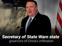 Secretary of State Warn State Governors from infiltration of China