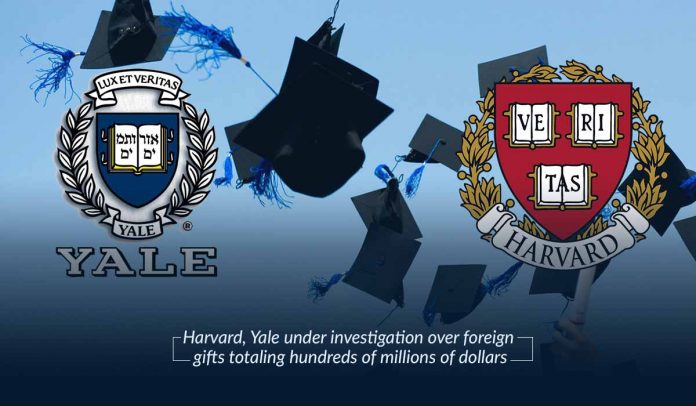 Harvard and Yale under investigation over million worth foreign gifts