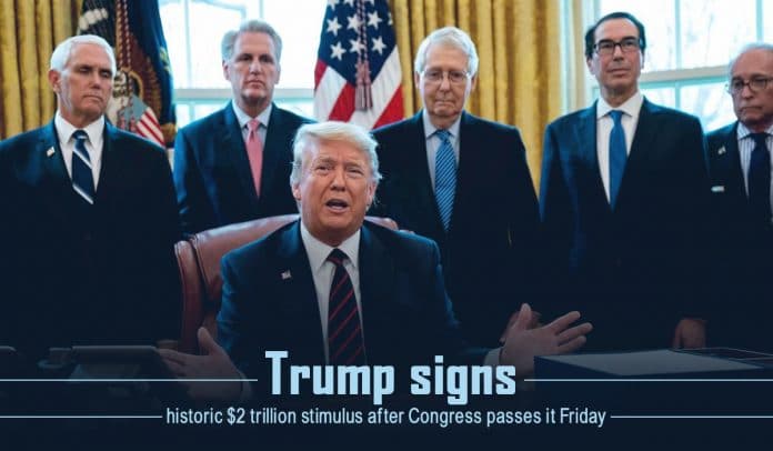 Trump Signed the House Passed $2T historic stimulus Package