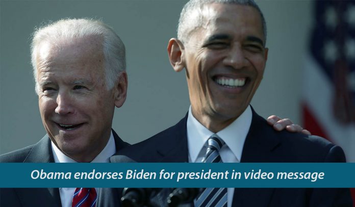 Former U.S. President Obama endorsed Joe Biden for U.S. President
