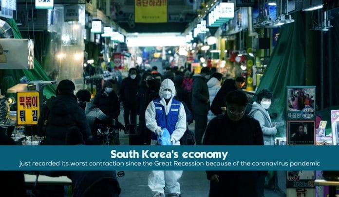South Korea economy recorded its worst Shrank since 2008 financial crisis