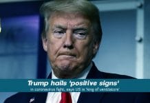 Trump cited positive signs to combat COVID-19 Pandemic