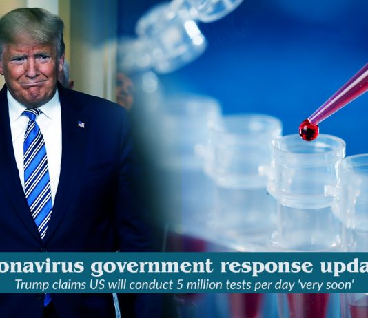 Very soon United States will conduct five million tests a day – Trump