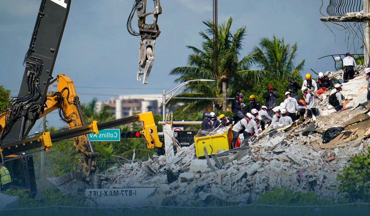 Search and Rescue Operation Continued For 5th Day for Possible Survivors of a Florida condo Collapse