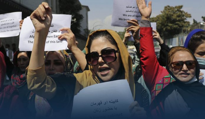 Afghan Women Protested for Giving Them Equal Rights as Taliban Seek International Recognition
