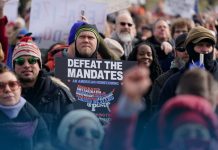 Anti-Mask, Vaccine Protests in Washington Opposing Biden’s Mask-Vaccine Mandates