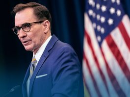 John Kirby Holds a News Conference as Russian Military Advances