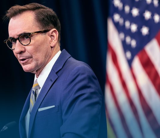 John Kirby Holds a News Conference as Russian Military Advances