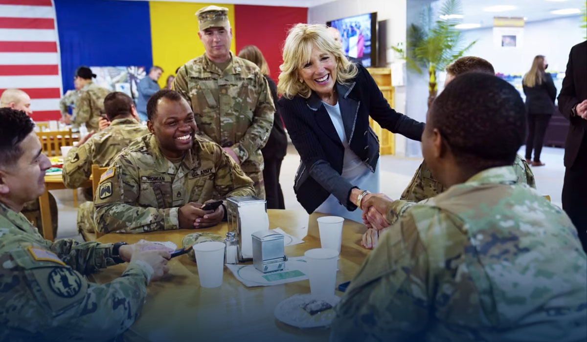 U.S. First Lady Expresses Thanks to American Personnel in Romania